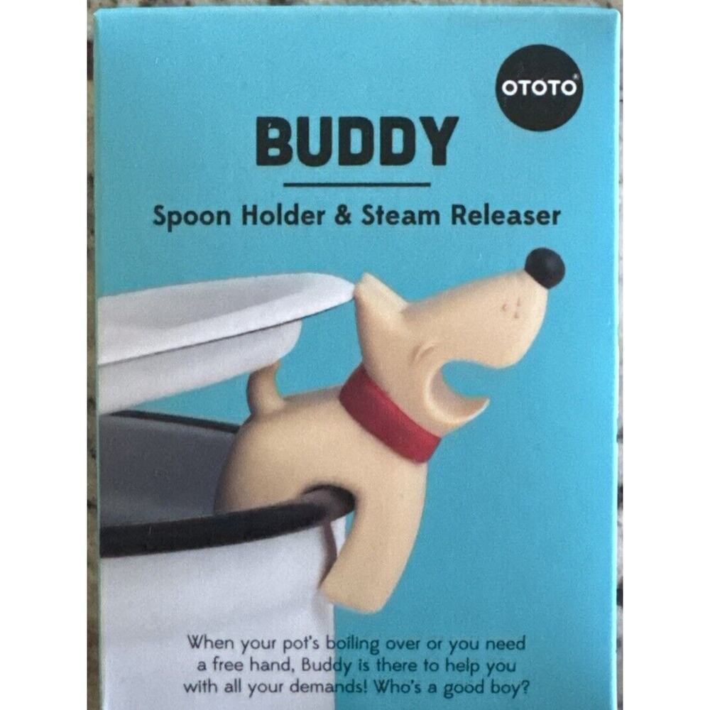 OT931 Ototo Design Buddy Sandstone Spoon Holder‎ & Steam Releaser